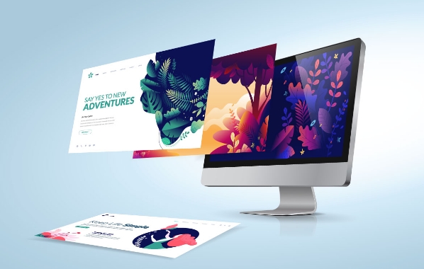 Website in unterschiedlichen Designs