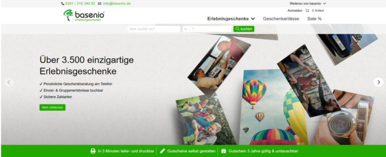Die Website von basenio.de