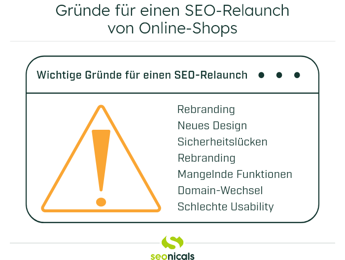 Gründe für einen SEO-Relaunch von Online-Shops