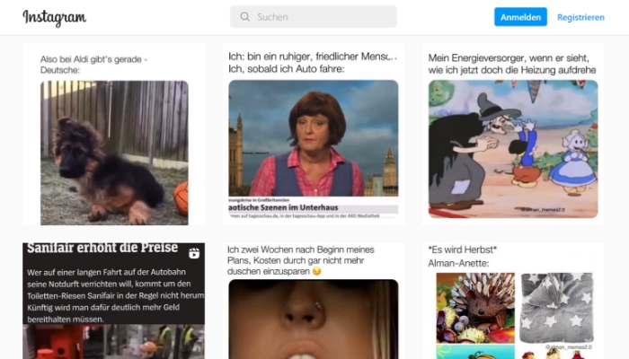 Screenshot alman_memes2.0 auf Instagram