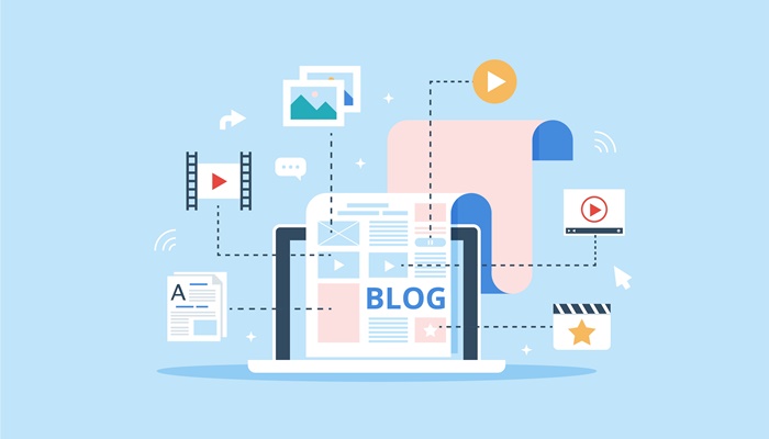 Grafische Darstellung unterschiedlicher Bloginhalte